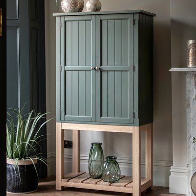 Ende Shaker-Style Oak Tall Sideboard SO'HOME