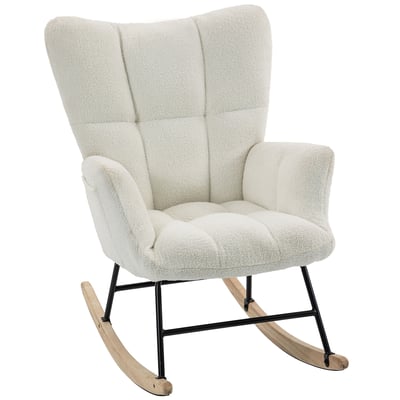 Fauteuil à bascule Peluche Teddy (100% HOMCOM