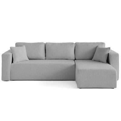 Canapé d'Angle réversible en Tissu bouclette 4 places - TOPAZE LISA DESIGN