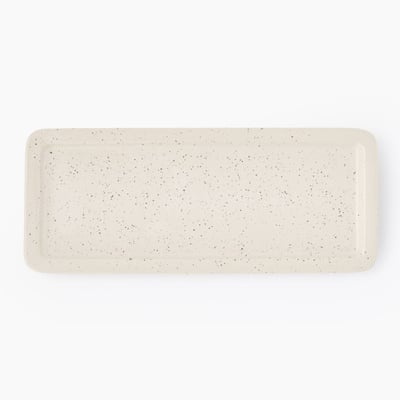 Plat rectangulaire finition mouchetée, 30cm MONOPRIX