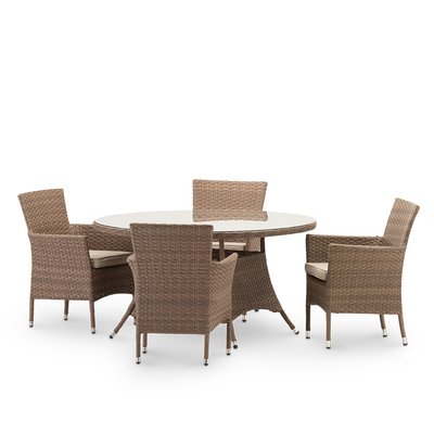 Salon de jardin, 4 chaises, BOLONIA DEFORA HOME