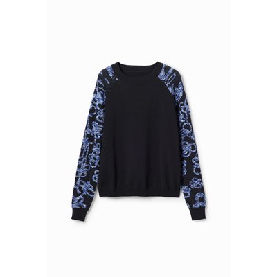 Pull manches imprimées fleurs DESIGUAL