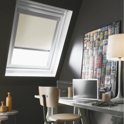 Store de toit occultant cadre alu compatible VELUX® MADECOSTORE