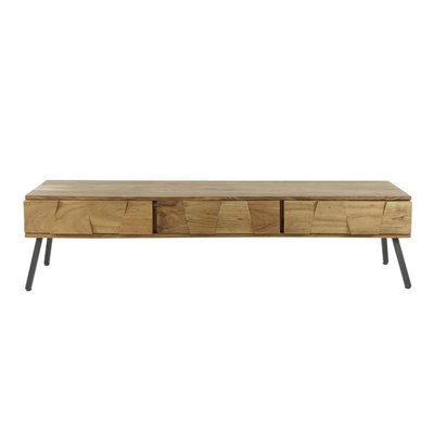 Meuble TV en bois massif et acier - DUTTON MATHI DESIGN