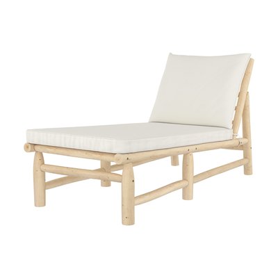 Transat en branche de teck et matelas - MAKAM RENDEZ-VOUS DÉCO
