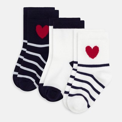 Lot de 3 paires de chaussettes hautes PETIT BATEAU