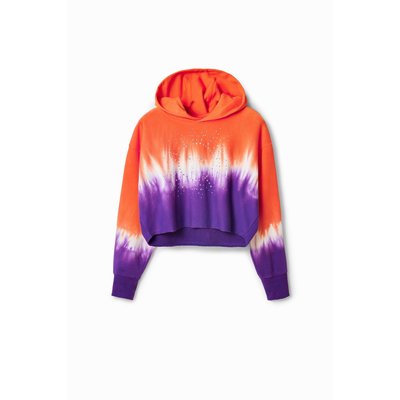 Desigual - Sweat-shirt court tie and dye strass DESIGUAL