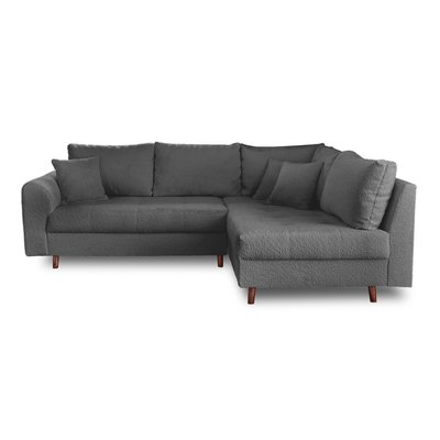 Canapé d'Angle droit en Tissu bouclette 4 places - RUNE LISA DESIGN