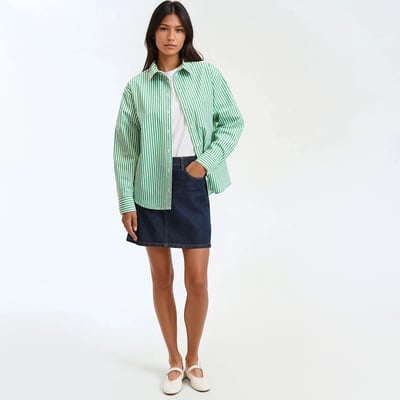 Camisa de algodón a rayas, Signature MARLÈNE LA REDOUTE COLLECTIONS