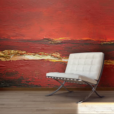 Papier peint intissé panoramique Abstractions Gold wave EDEN