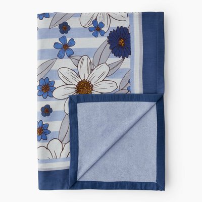 Fouta doublée imprimé, 100x180cm, 100% coton MONOPRIX