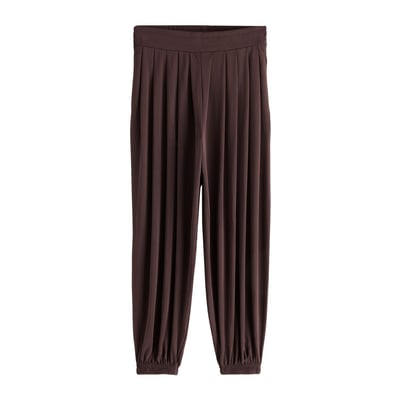 Pantalon bouffant soyeux plissé NEXT