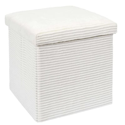 Pouf de rangement pliable en velours côtelé SCOTT THE HOME DECO FACTORY