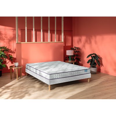 Ensemble matelas latex ferme et sommier, Happy Lit MERINOS