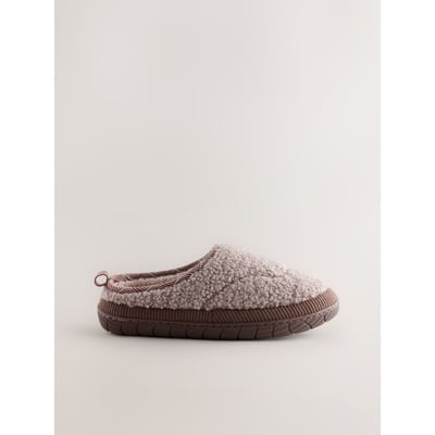 Chaussons mules en peau lainée NEXT