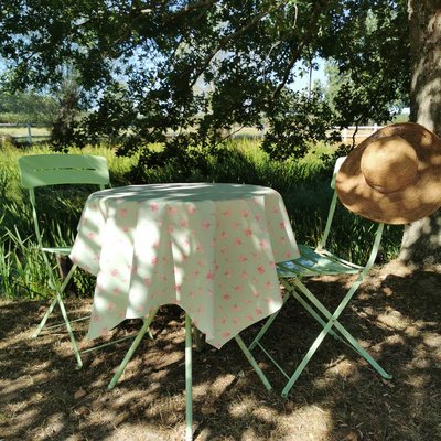 Nappe enduite ronde ou ovale GINKGO FLEUR DE SOLEIL