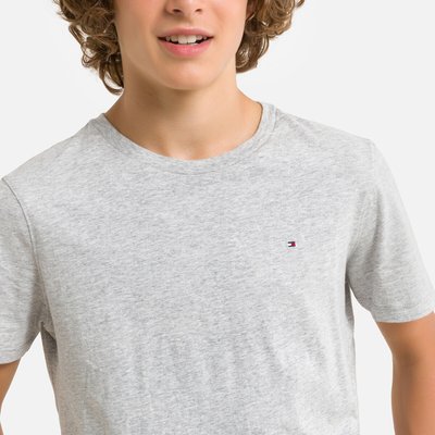T-shirt en coton bio, col rond TOMMY HILFIGER