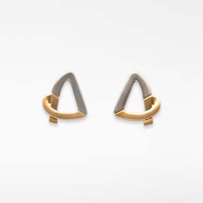 Boucles d’oreilles métalliques bicolores ADOLFO DOMINGUEZ