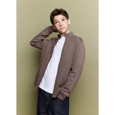 Cardigan maille fermeture Éclair MANGO KIDS
