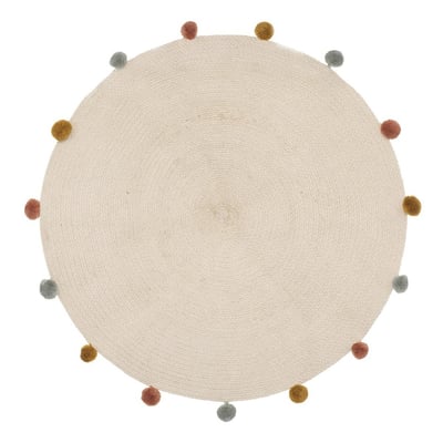 Tapis Arlequin pompons D90 ATMOSPHERA