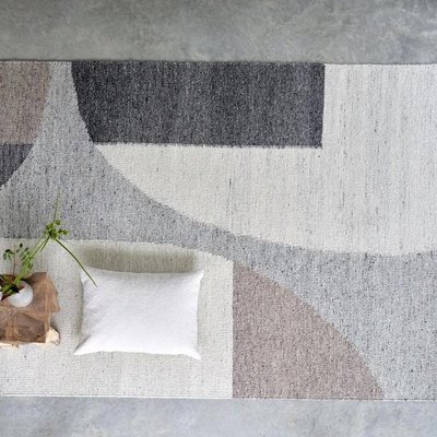 Tapis kilim fait main en laine motif géométrique UN AMOUR DE TAPIS