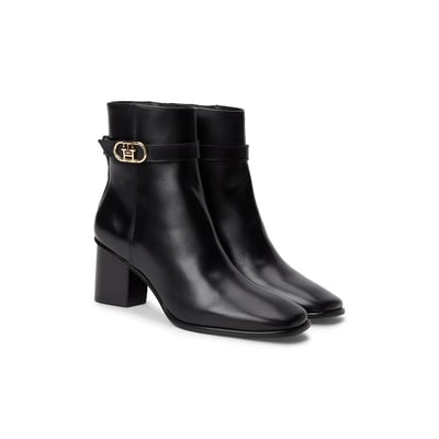 Bottines en cuir, à talons bloc TOMMY HILFIGER