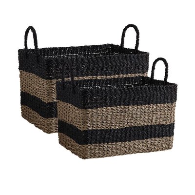 Corbeille de rangement en jonc et corde (Lot de 2) AUBRY GASPARD