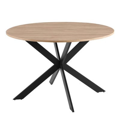 Table à manger ronde 120 cm en feuille de papier MDF, MARCIA OVIALA