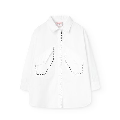 Chemise en popeline avec poches décoratives BOBOLI