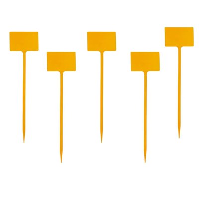 Set de 5 étiquettes pour potager en plastique jaune WADIGA