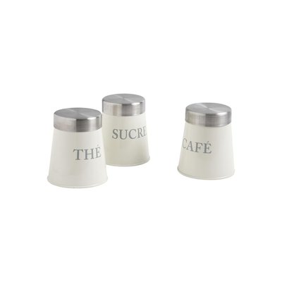 Boîtes de conservation thé sucre café (Lot de 3) AUBRY GASPARD