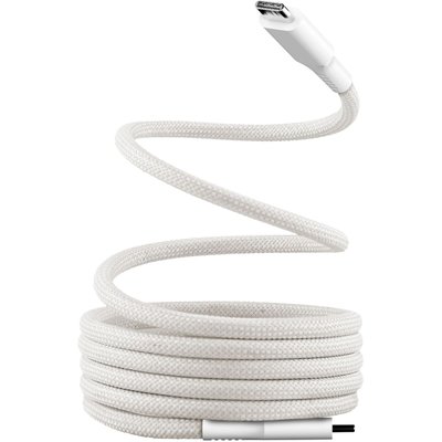 Câble de charge USB-C/USB-C 1.5m gaine aimantée blanc TNB