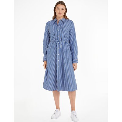Gestreiftes Kleid mit Knöpfen, A-Linie TOMMY HILFIGER