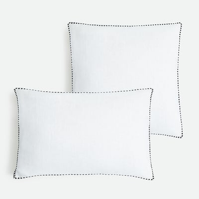 Elba Plain Linen Cushion Cover LA REDOUTE INTERIEURS