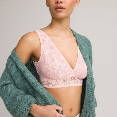 Soutien-gorge bralette sans armatures en dentelle LA REDOUTE COLLECTIONS
