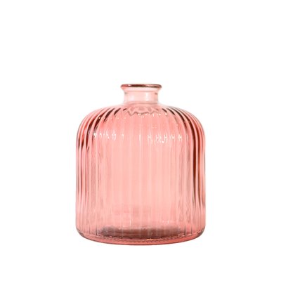 Vase en verre recyclé strié h 18 cm KOKILLE SENSEI MAISON