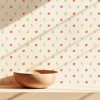 Papier peint pommes pastel HEXOA