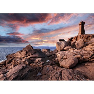 Tableau Sur Toile Phare Au Crépuscule MER CEANOTHE