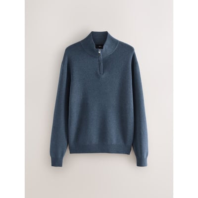 Pull regular à col zippé haut de gamme NEXT