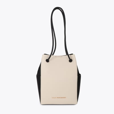 Sac seau bicolore à anses cordons LOLA CASADEMUNT
