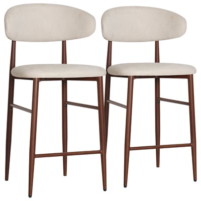 Tabourets de bar en tissu, lot de 2, Simon, SIMON HAPPY GARDEN