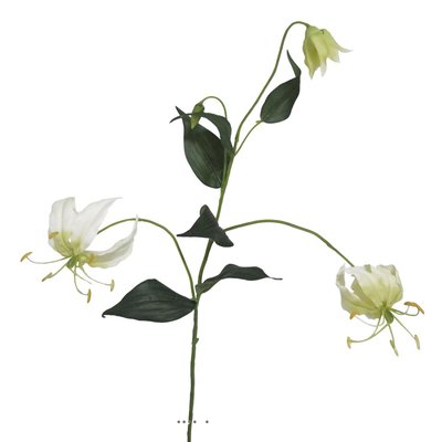 Lys gloriosa artificiel crème 2 fleurs 1 bout ARTIFICIELLES