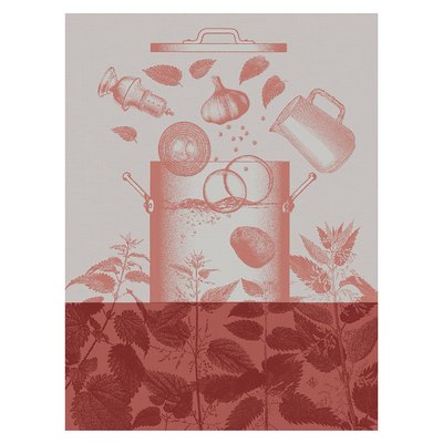 Torchon, VELOUTÉS D'ORTIES LE JACQUARD FRANCAIS