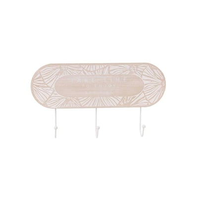 Porte manteau 3 têtes en bois et métal ORNAMI