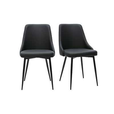 Chaises design noires (lot de 2) CULT MILIBOO
