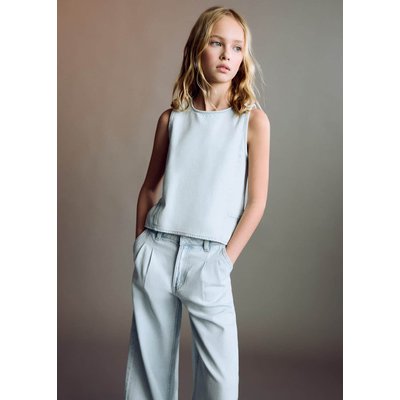 Blouse denim volant MANGO KIDS