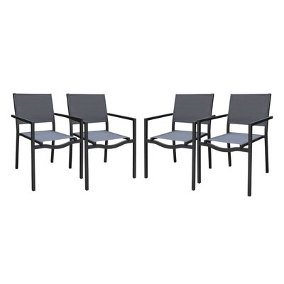 Chaise de jardin empilable aluminium (lot de 4) NASHVILLE SWEEEK