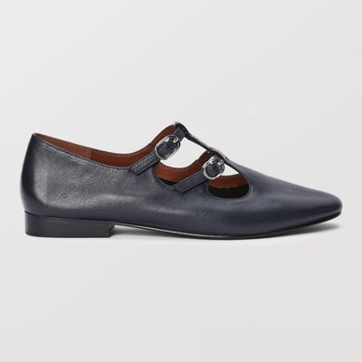 Salomés double brides en cuir MONOPRIX