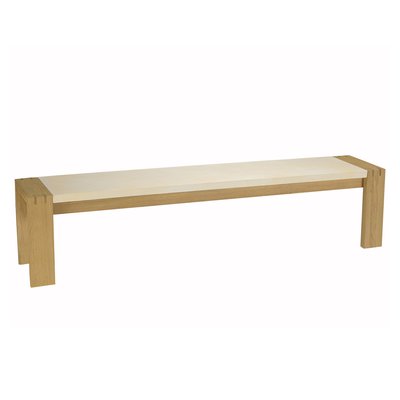 Banc chêne et béton beige 202 cm BRASILIA PIER IMPORT