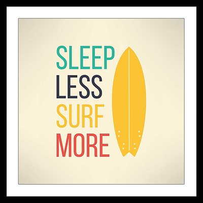 Poster Affiche illustration citation et surf report HEXOA